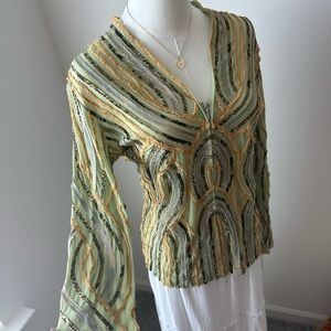 Alexandra Rosati Ribbon Shirt/Cardigan